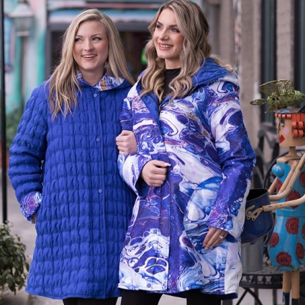 UBU Quilted Zip Prisian/W Snaps Reversible size small